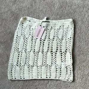 Missguided knit crochet beach coverup